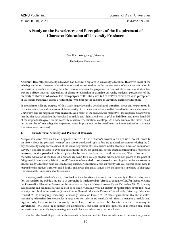 (PDF) A Study on the Experiences and Perceptions of the Requirement of ...