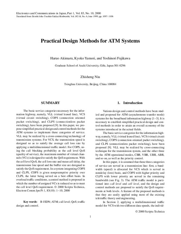 (PDF) Practical design methods for ATM systems