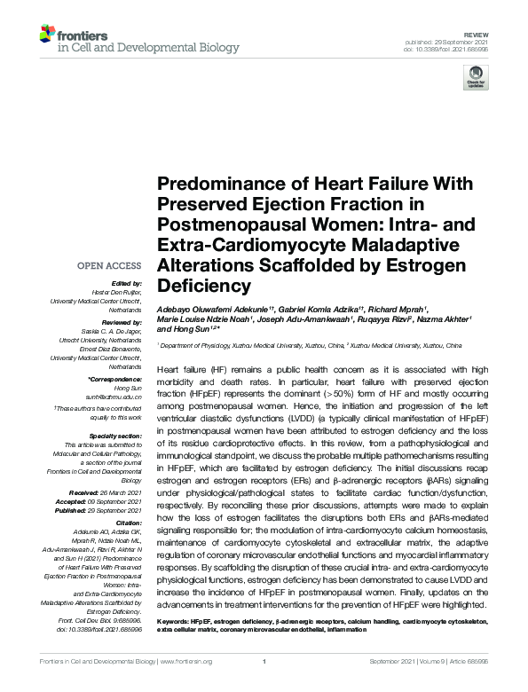 (PDF) Predominance of Heart Failure With Preserved Ejection Fraction in ...