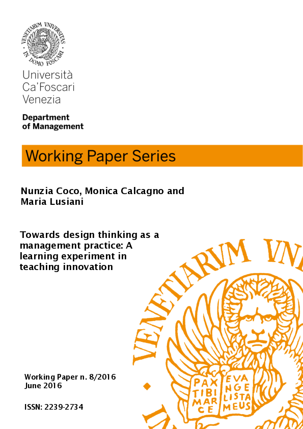 (PDF) Towards Design Thinking as a Management Practice: A Learning ...