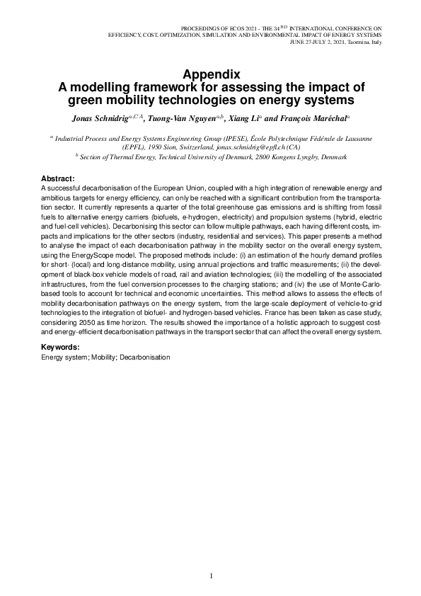 (PDF) Appendix - A modelling framework for assessing the impact of ...