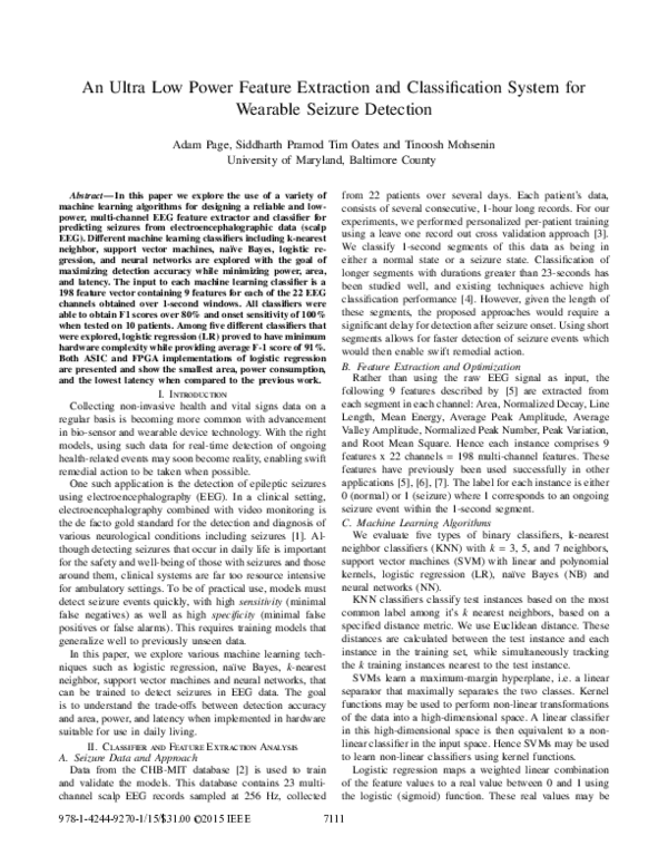 (PDF) An ultra low power feature extraction and classification system ...