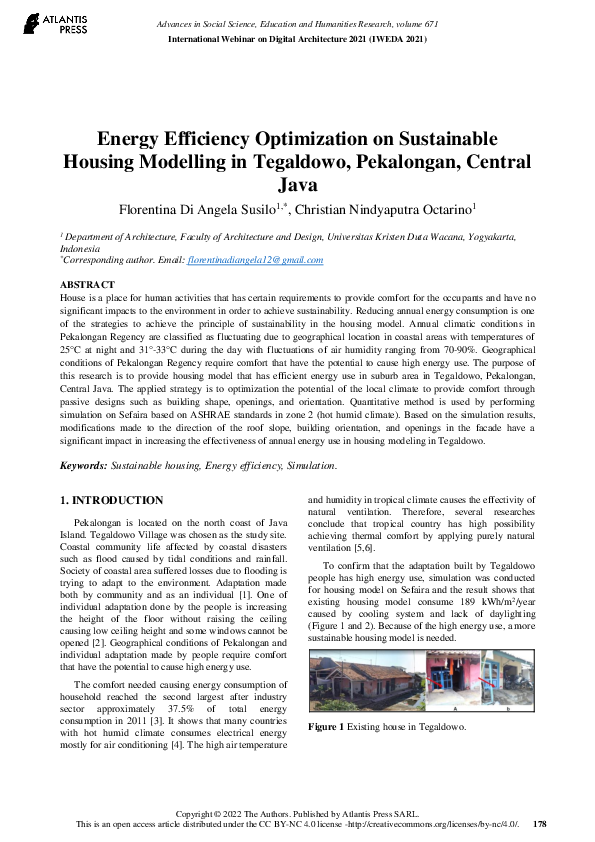 (PDF) Energy Efficiency Optimization on Sustainable Housing Modelling ...