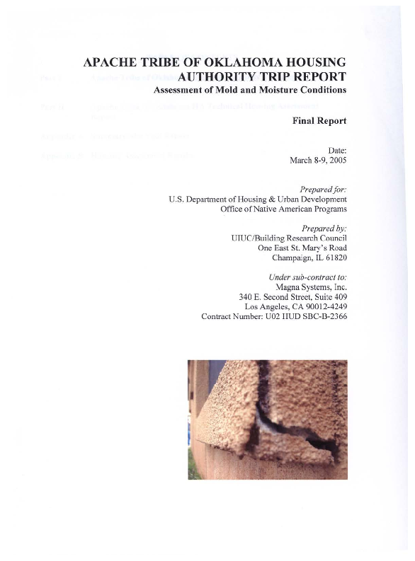 (PDF) Apache Tribe of Oklahoma Housing Authority Trip Report