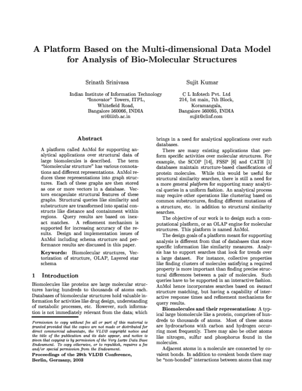 (PDF) A Platform Based on the Multi-dimensional Data Model for Analysis ...