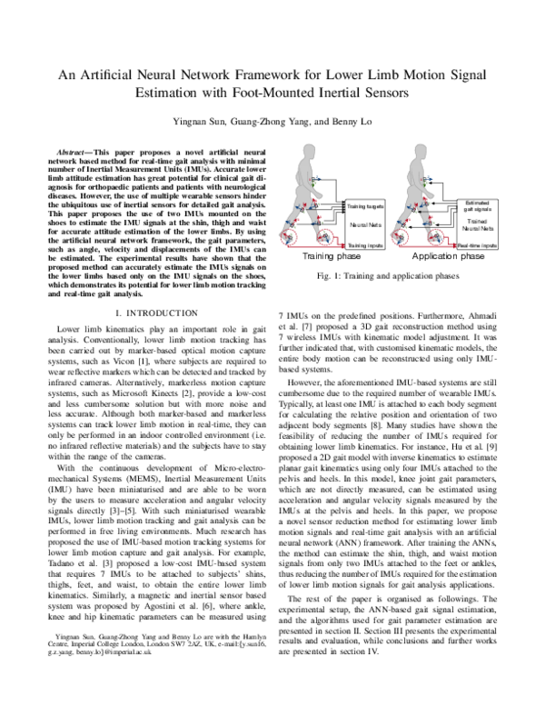 (PDF) An artificial neural network framework for lower limb motion ...