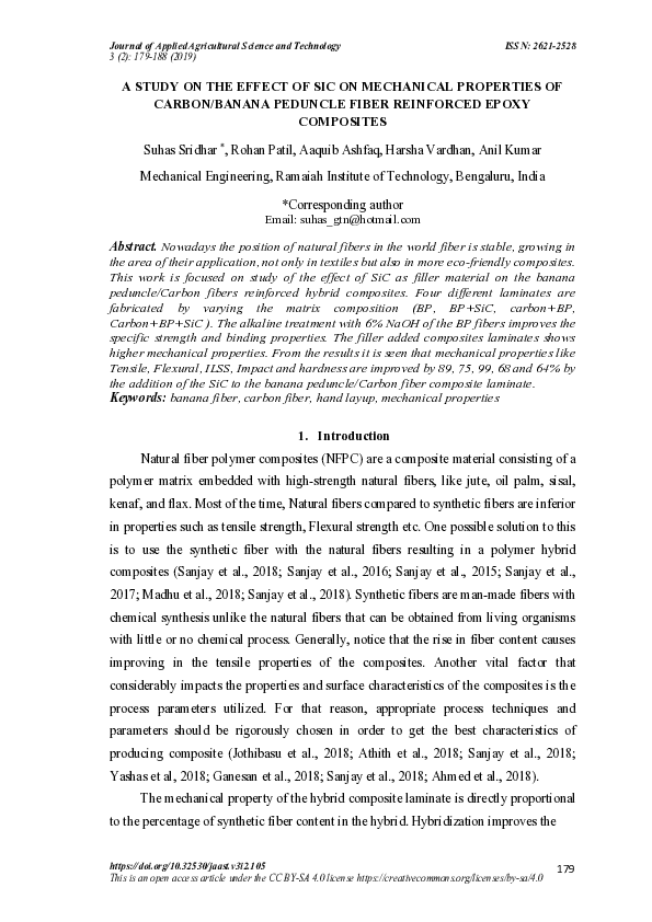 (PDF) A Study on The Effect of Sic on Mechanical Properties of Carbon