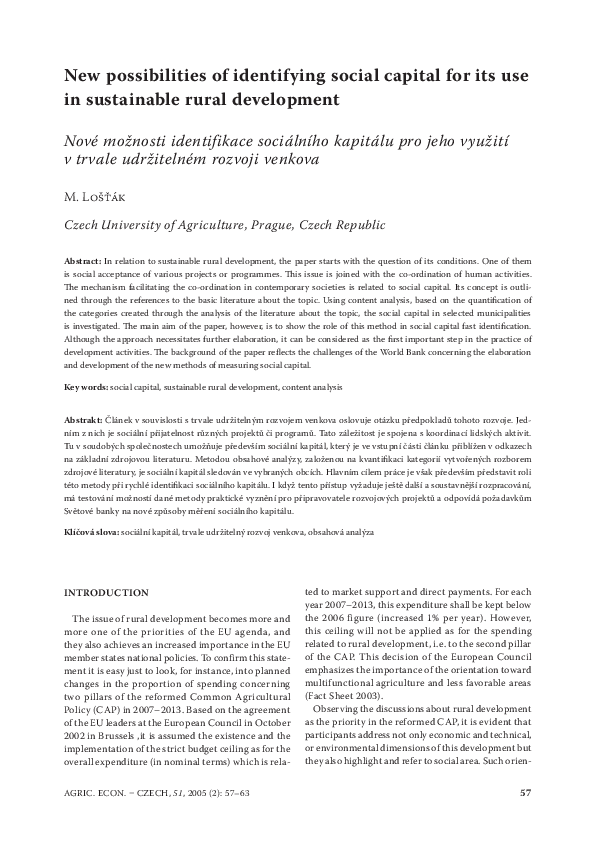 (PDF) New possibilities of identifying social capital for its use in ...