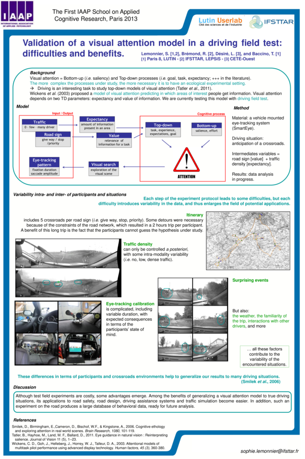 (PDF) Validation of a visual attention model in a driving field test ...