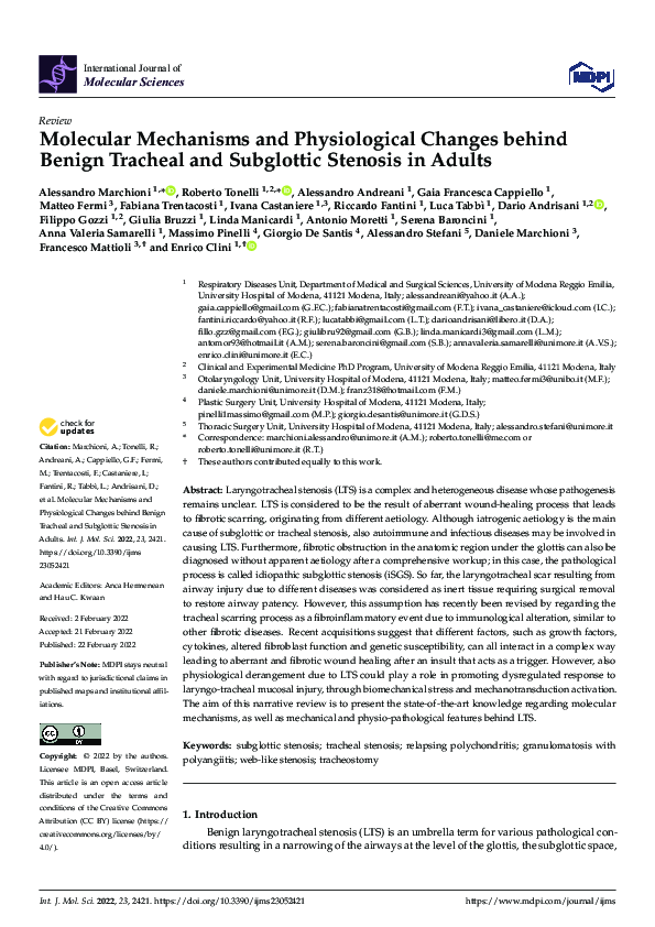 (PDF) Molecular Mechanisms and Physiological Changes behind Benign ...
