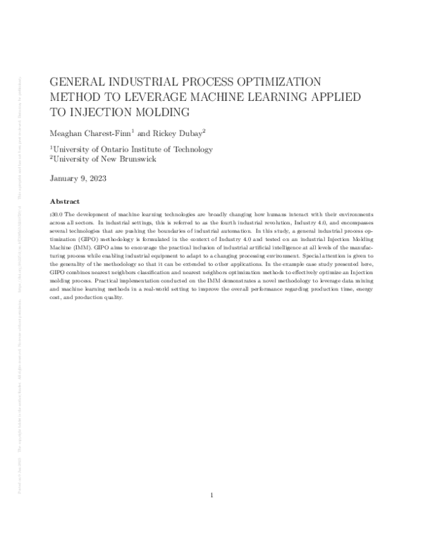 (PDF) General Industrial Process Optimization Method to Leverage ...