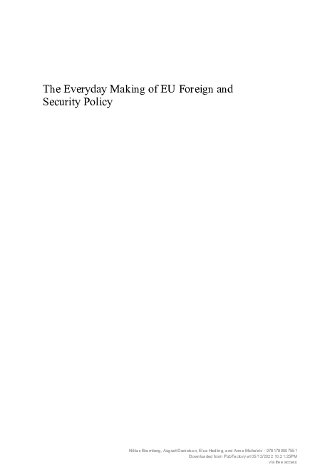 (PDF) The Everyday Making of EU Foreign and Security Policy