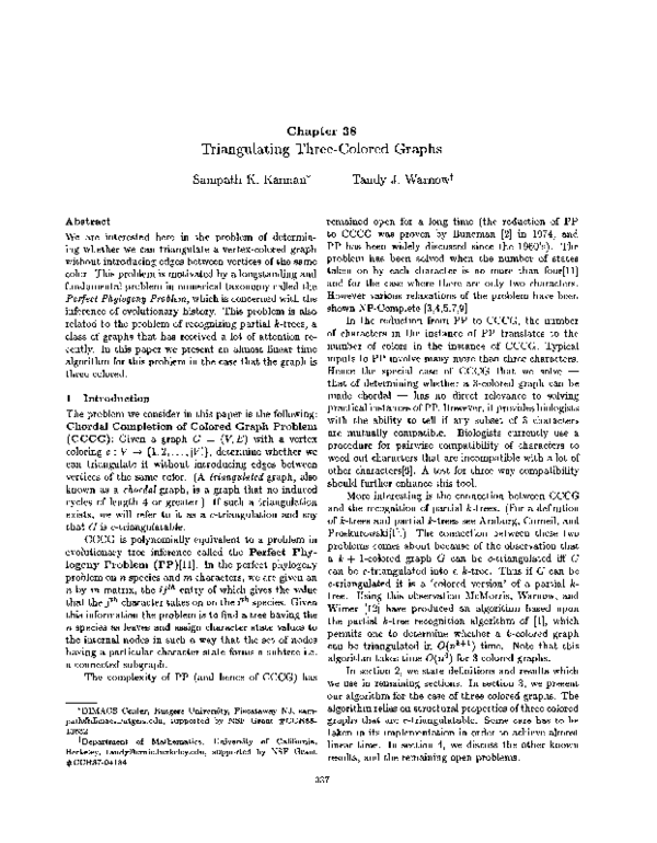 (PDF) Triangulating three-colored graphs