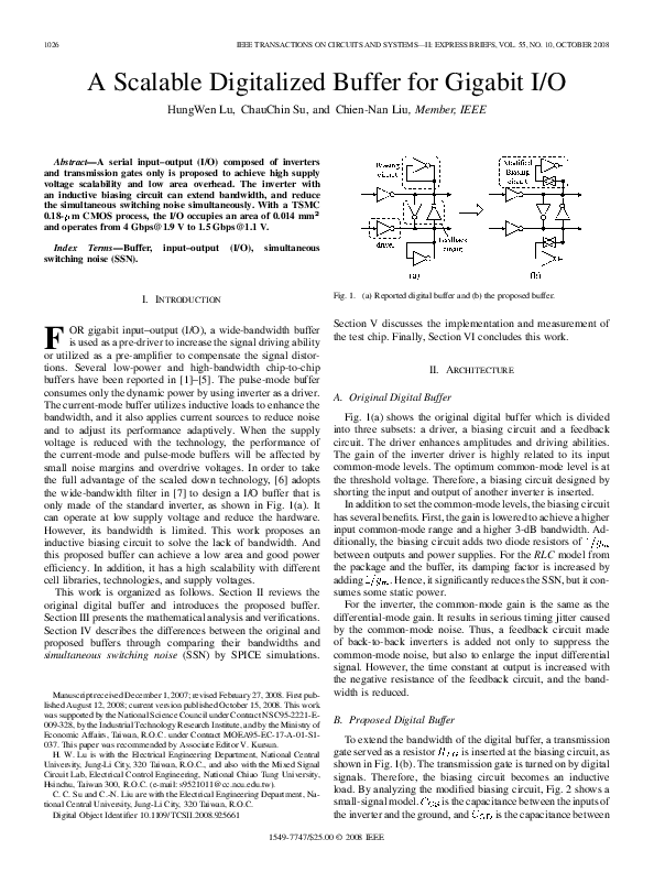 (PDF) A Scalable Digitalized Buffer for Gigabit I/O