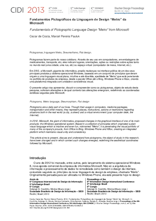 (PDF) Fundamentals of Pictographic Language Design 