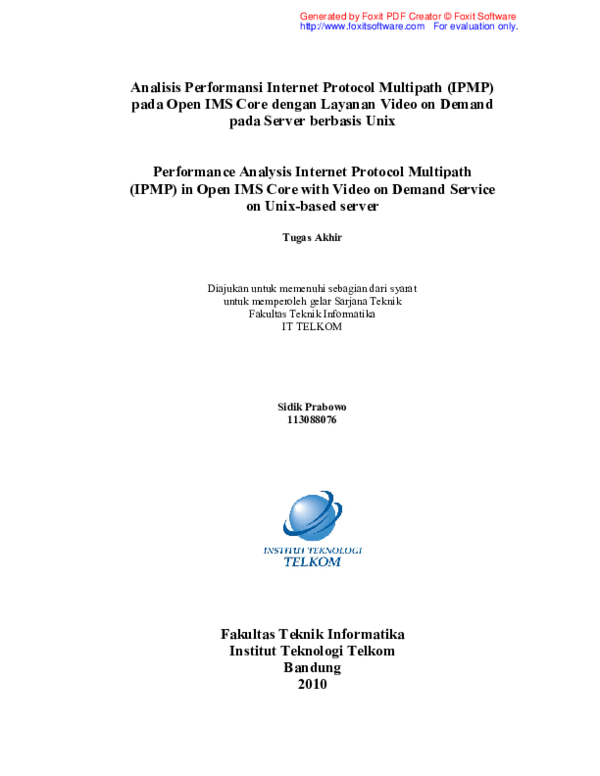 (PDF) Analisis Performansi Internet Protocol Multipath (IPMP) pada Open ...