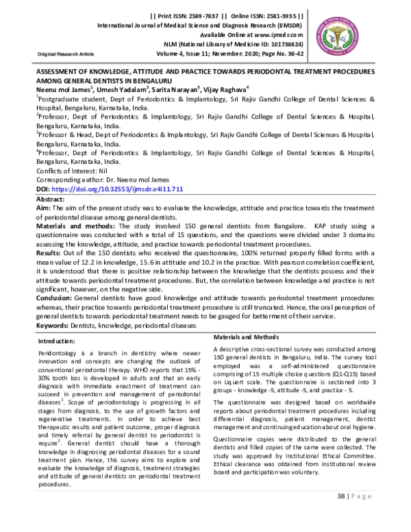 (PDF) Assessment of Knowledge, Attitude and Practice Towards ...