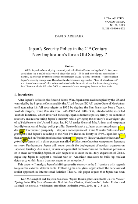 (PDF) Policy in the 21 st Century New Implication s for an Old Strategy