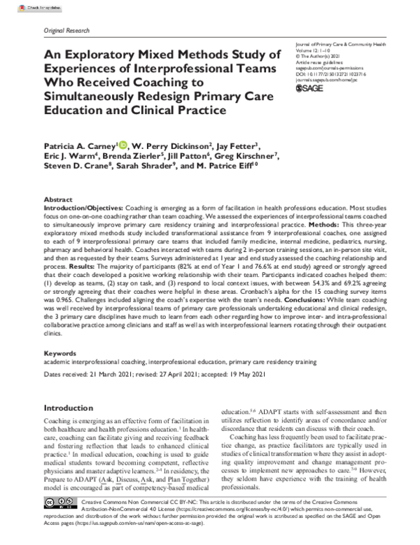 (PDF) An Exploratory Mixed Methods Study of Experiences of ...