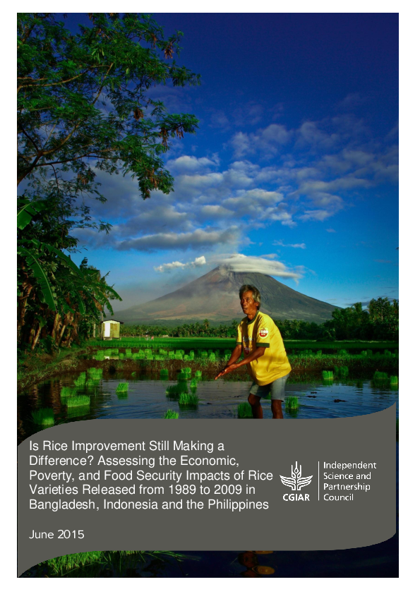 (PDF) Is rice improvement still making a difference? Assessing the ...