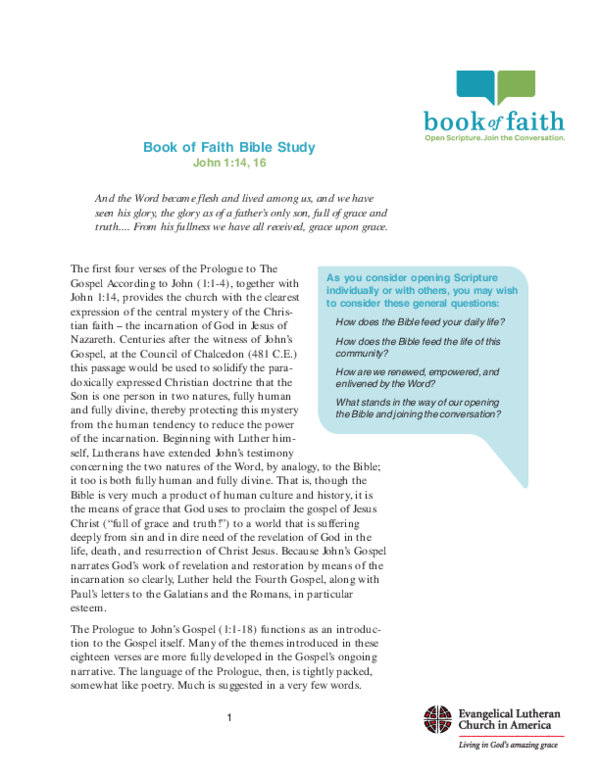 (PDF) Book of Faith Bible Study