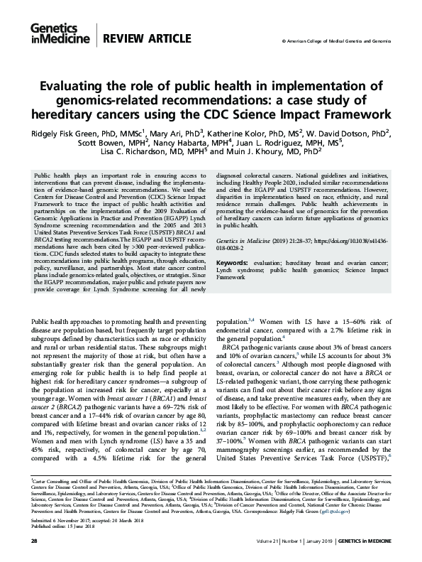 (PDF) Evaluating the role of public health in implementation of ...