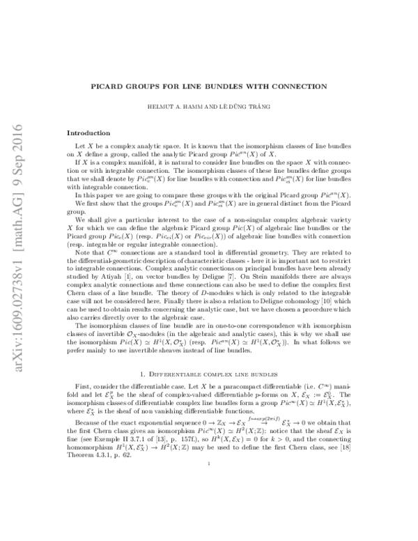 (PDF) Icard Groups for Line Bundles with Connections