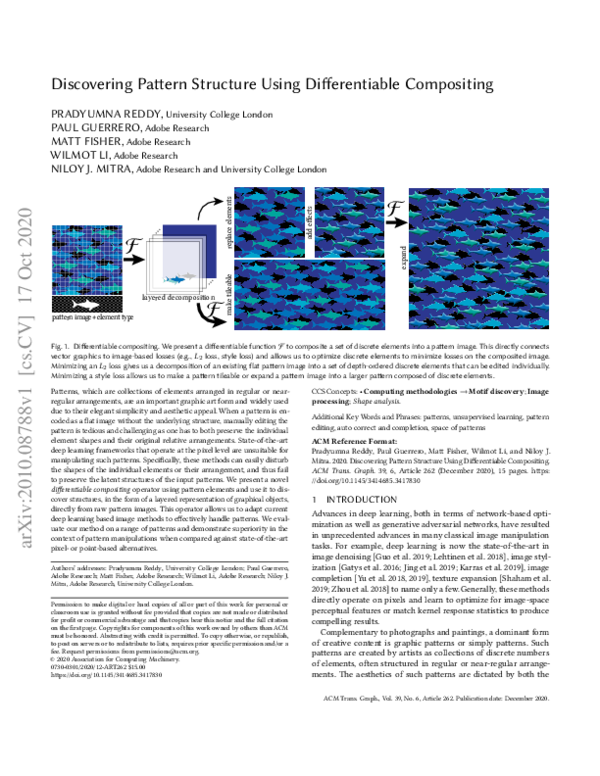 (PDF) Discovering pattern structure using differentiable compositing