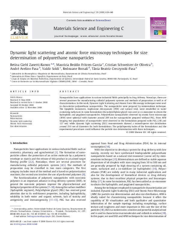 (PDF) Dynamic light scattering and atomic force microscopy techniques ...