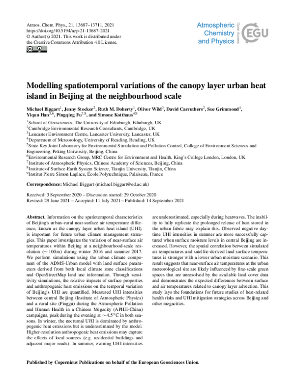 (PDF) Modelling spatiotemporal variations of the canopy layer urban ...