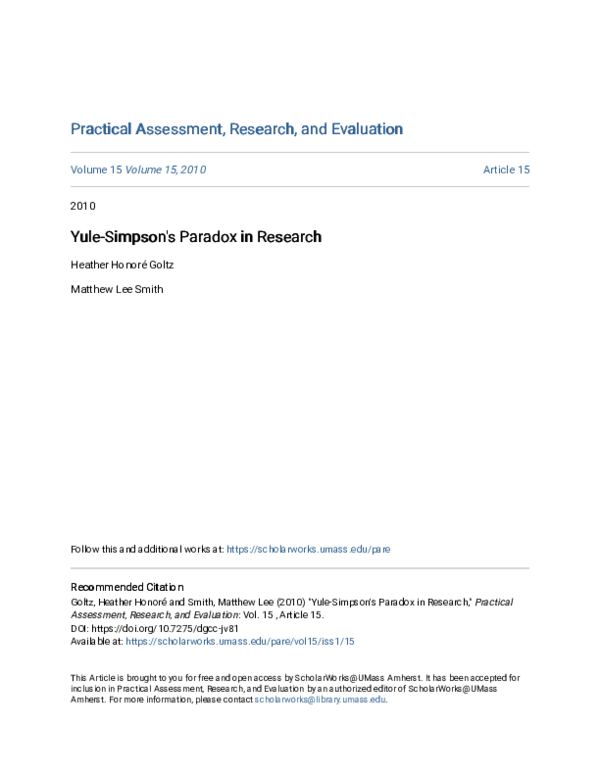 Practical Assessment Research And Evaluation