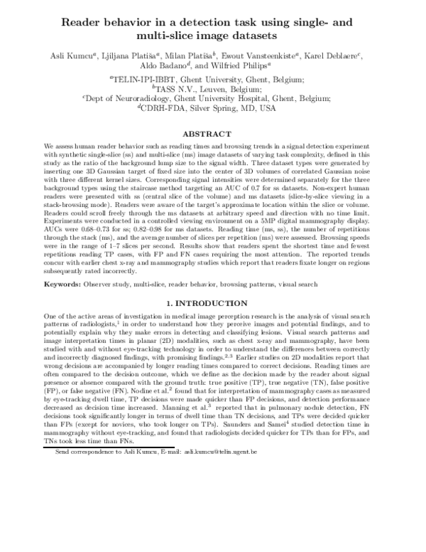 (PDF) Reader behavior in a detection task using single- and multislice ...