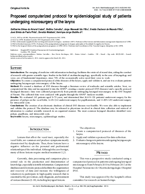 (PDF) Proposed computerized protocol for epidemiological study of ...
