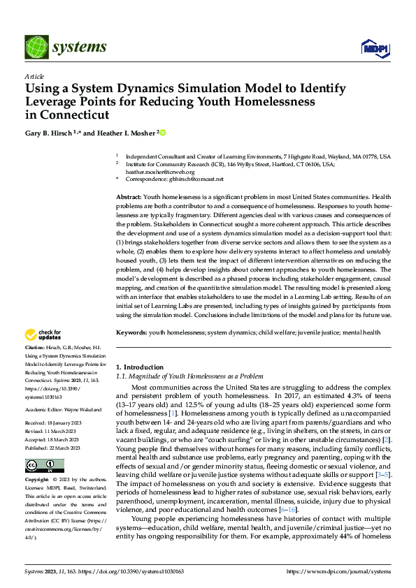 (PDF) Using a System Dynamics Simulation Model to Identify Leverage ...