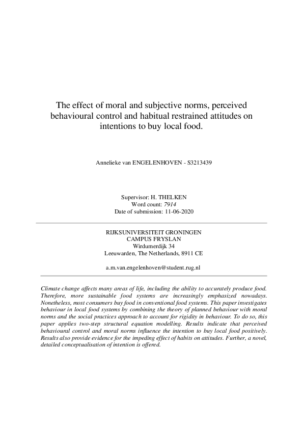 (PDF) The effect of moral and subjective norms, perceived behavioural ...