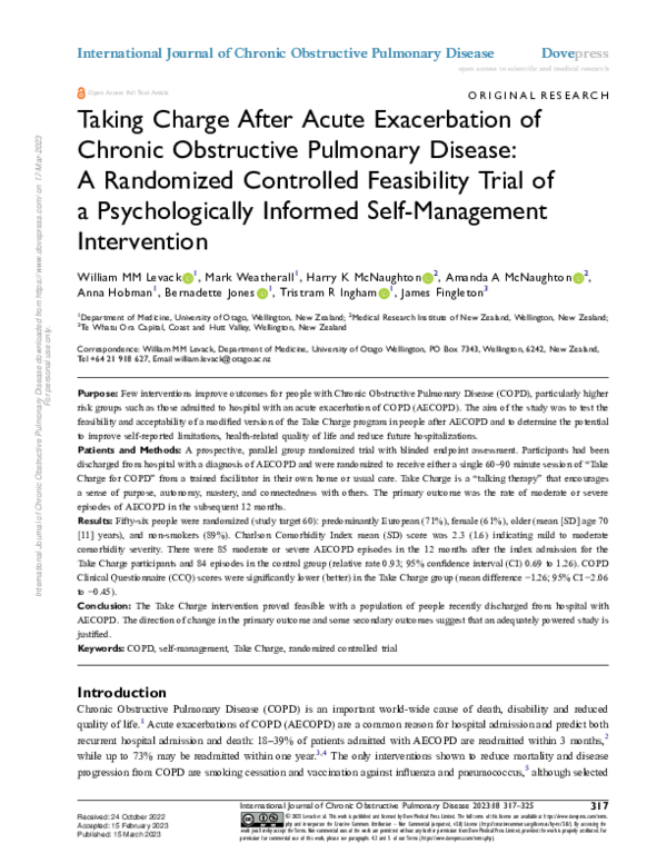 (PDF) Taking Charge After Acute Exacerbation of Chronic Obstructive ...