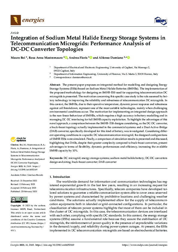 (PDF) Integration of Sodium Metal Halide Energy Storage Systems in ...