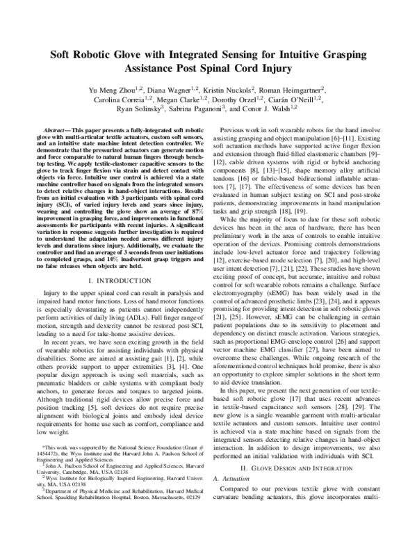 (PDF) Soft Robotic Glove with Integrated Sensing for Intuitive Grasping ...