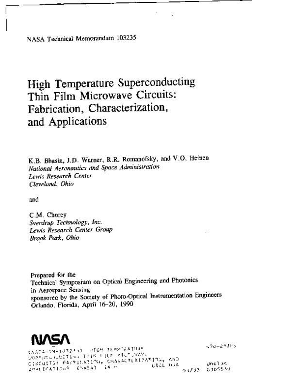 (PDF) High-temperature superconducting thin film microwave circuits ...
