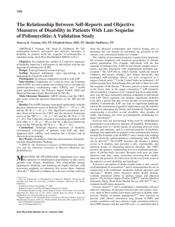 (PDF) The relationship between self-reports and objective measures of ...