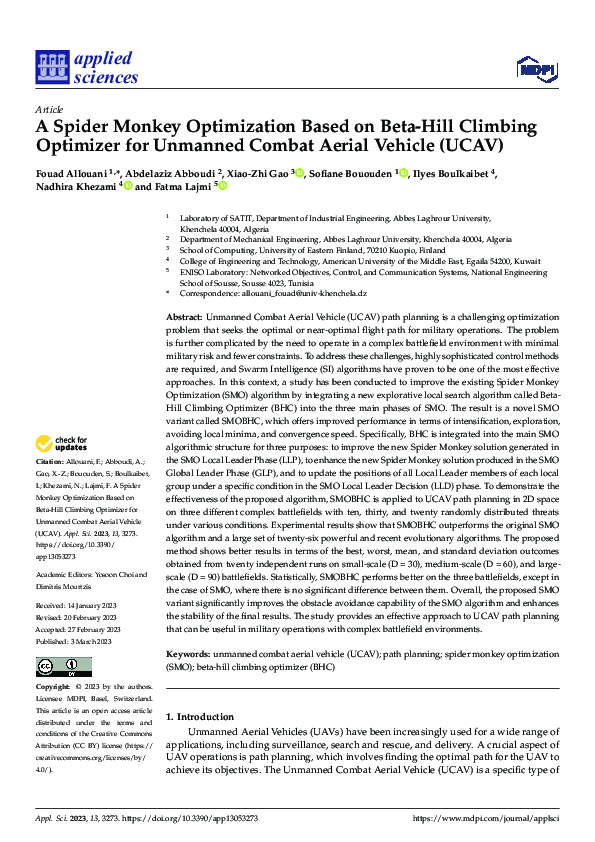 (PDF) A Spider Monkey Optimization Based on Beta-Hill Climbing ...
