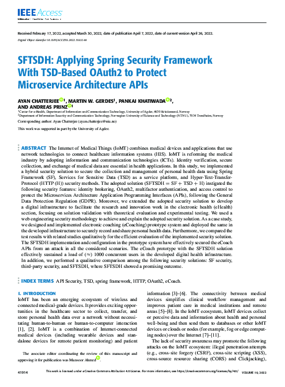 (PDF) SFTSDH: Applying Spring Security Framework With TSD-Based OAuth2 ...