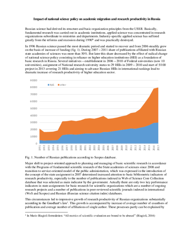 (PDF) Impact of national science policy on academic migration and ...