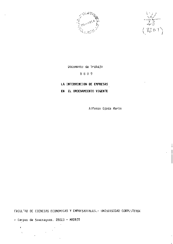 Pdf La Intervención De Empresas En El Ordenamiento Vigente
