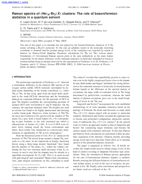 (PDF) Raman spectra of (He)N-Br2(X) clusters: The role of boson/fermion ...