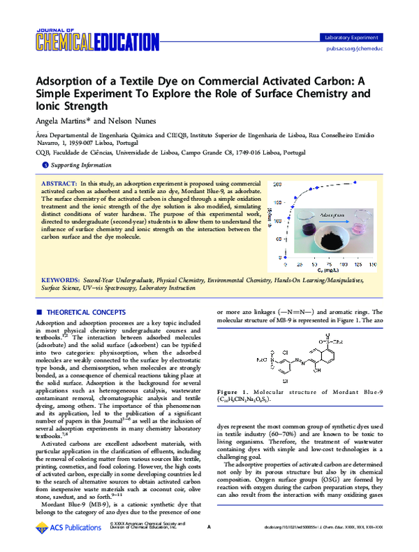 (PDF) Adsorption of a Textile Dye on Commercial Activated Carbon: A ...