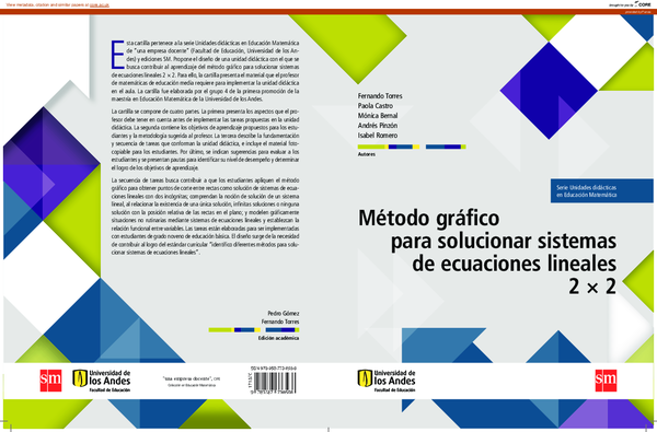 (PDF) Método gráfico para resolver sistemas de ecuaciones lineales 2x2