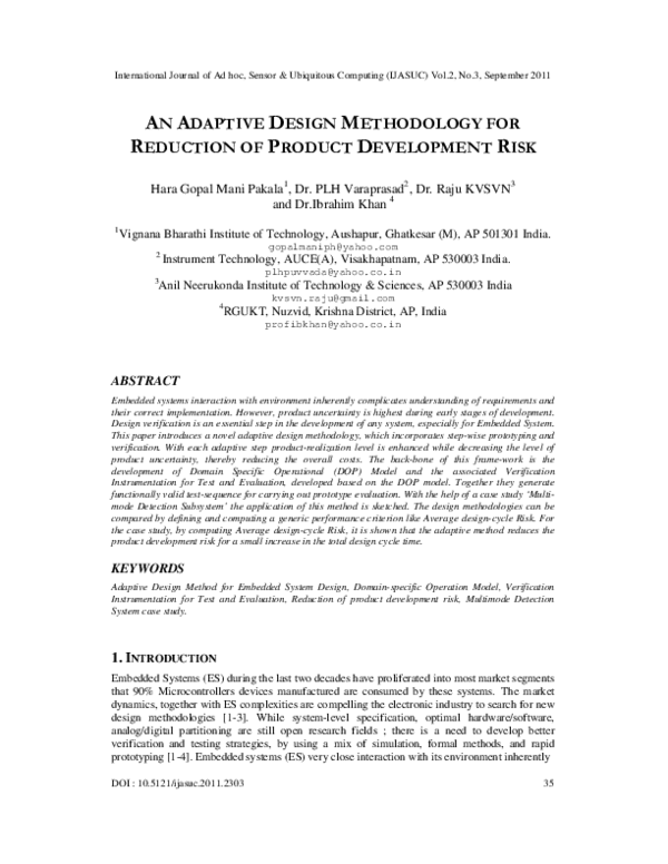 (PDF) An Adaptive Design Methodology for Reduction of Product ...