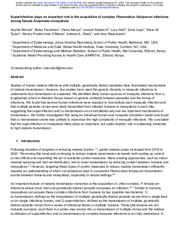 (PDF) Superinfection plays an important role in the acquisition of ...