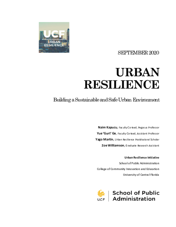 (PDF) Urban resilience for building a sustainable and safe environment